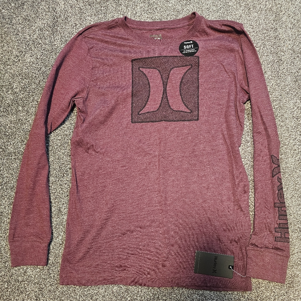 Hurley Maroon Long Sleeve Shirt